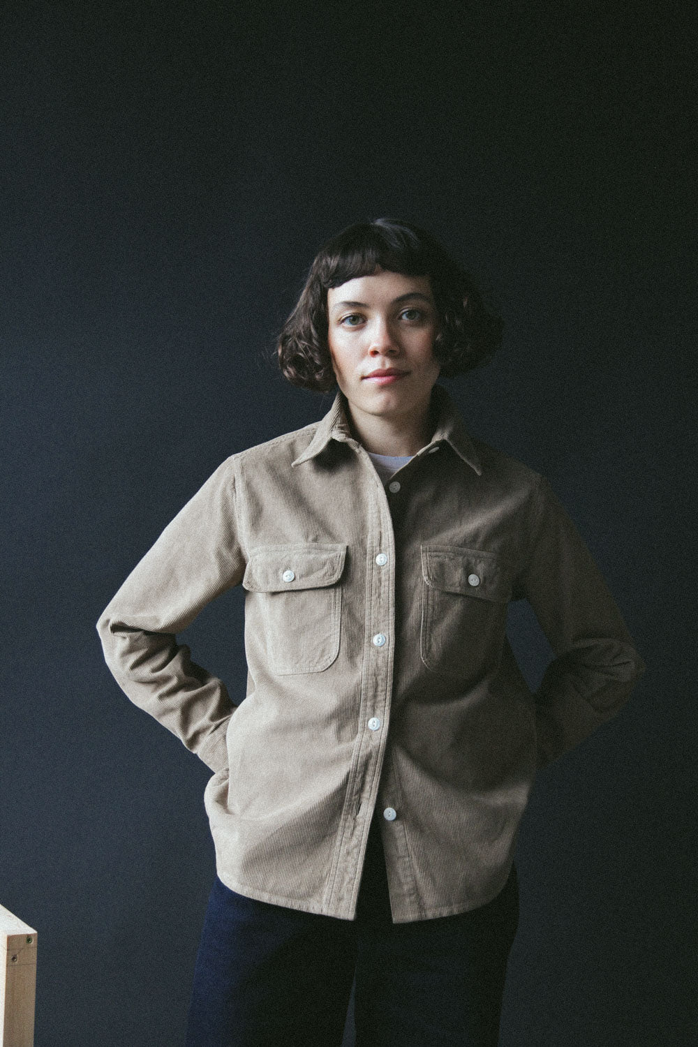 Gallery images of the Women’s French Corduroy Workshirt - Oat