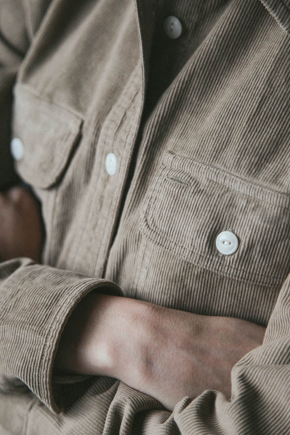 Gallery images of the Women’s French Corduroy Workshirt - Oat