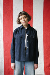 main Women’s French Corduroy Workshirt - French Navy