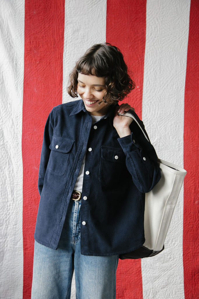 main Women’s French Corduroy Workshirt - French Navy