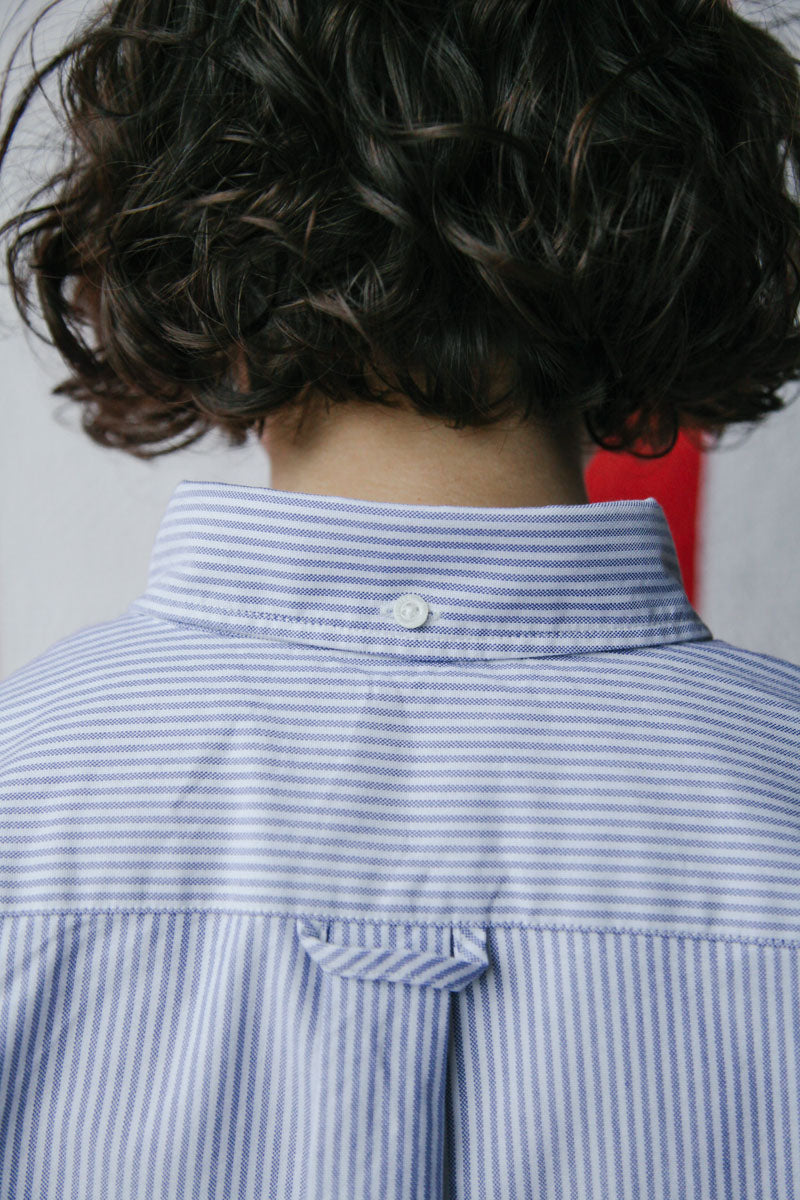 Gallery images of the Women's Striped Oxford Button Down Shirt