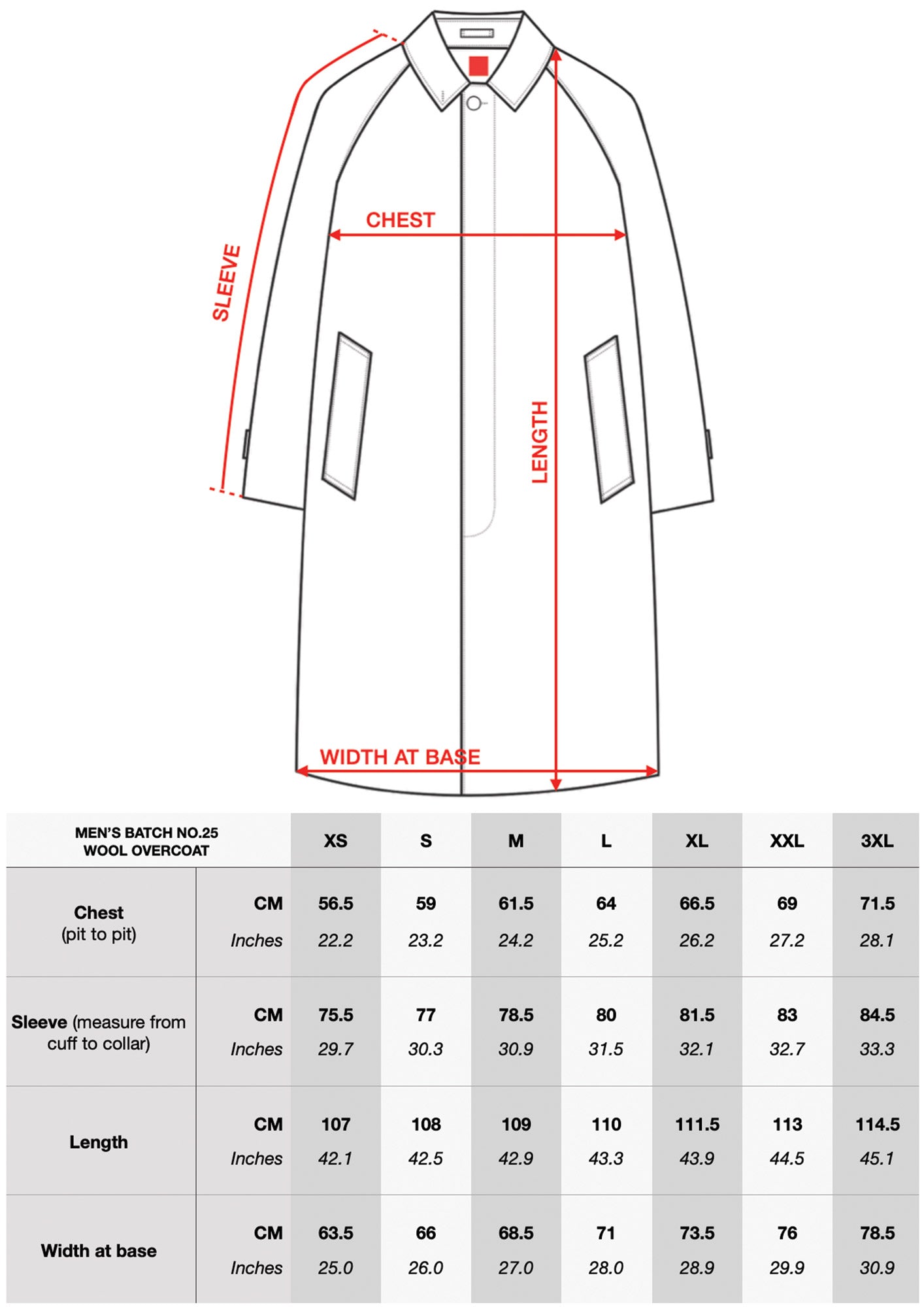 sizing chart