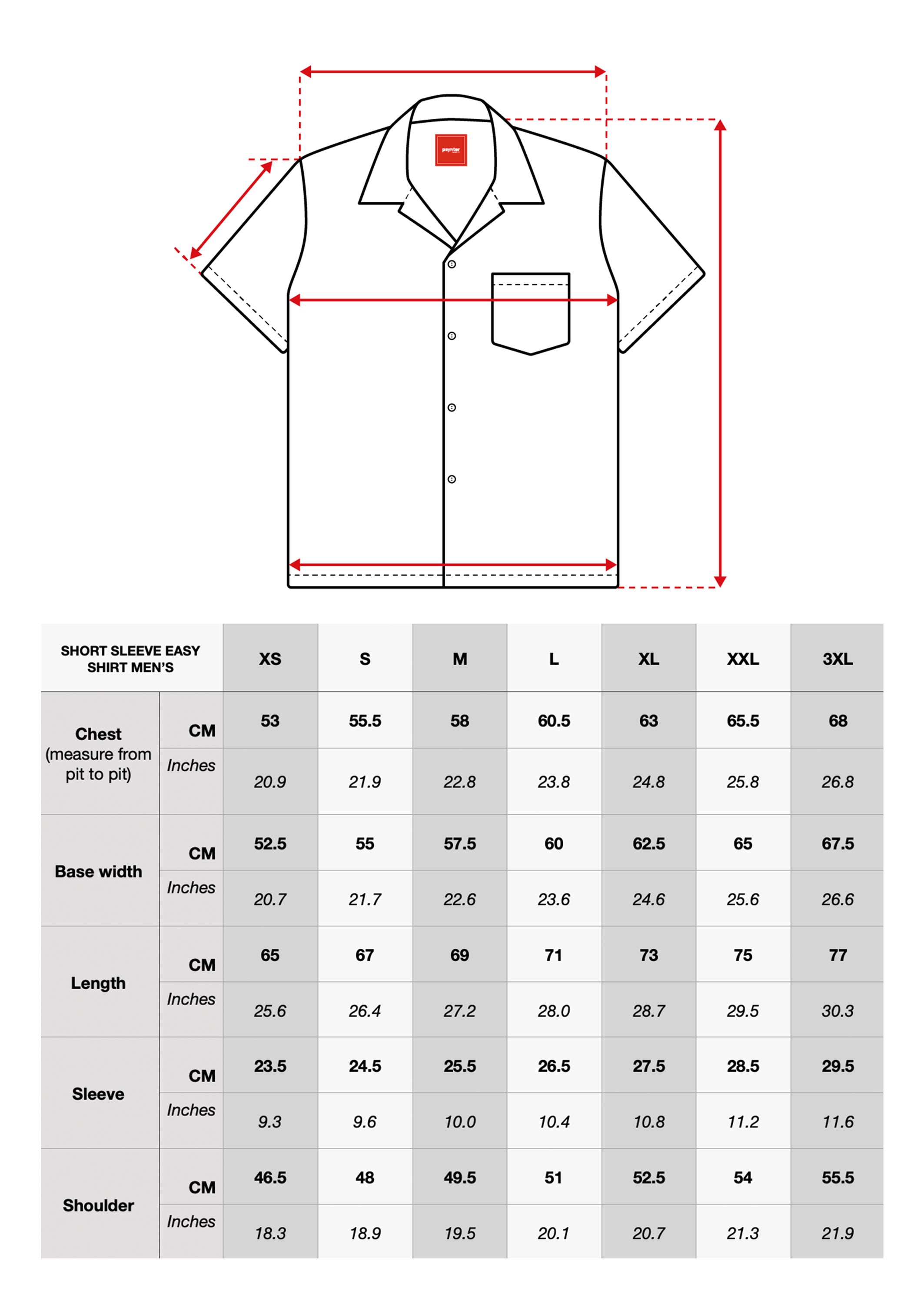 sizing chart