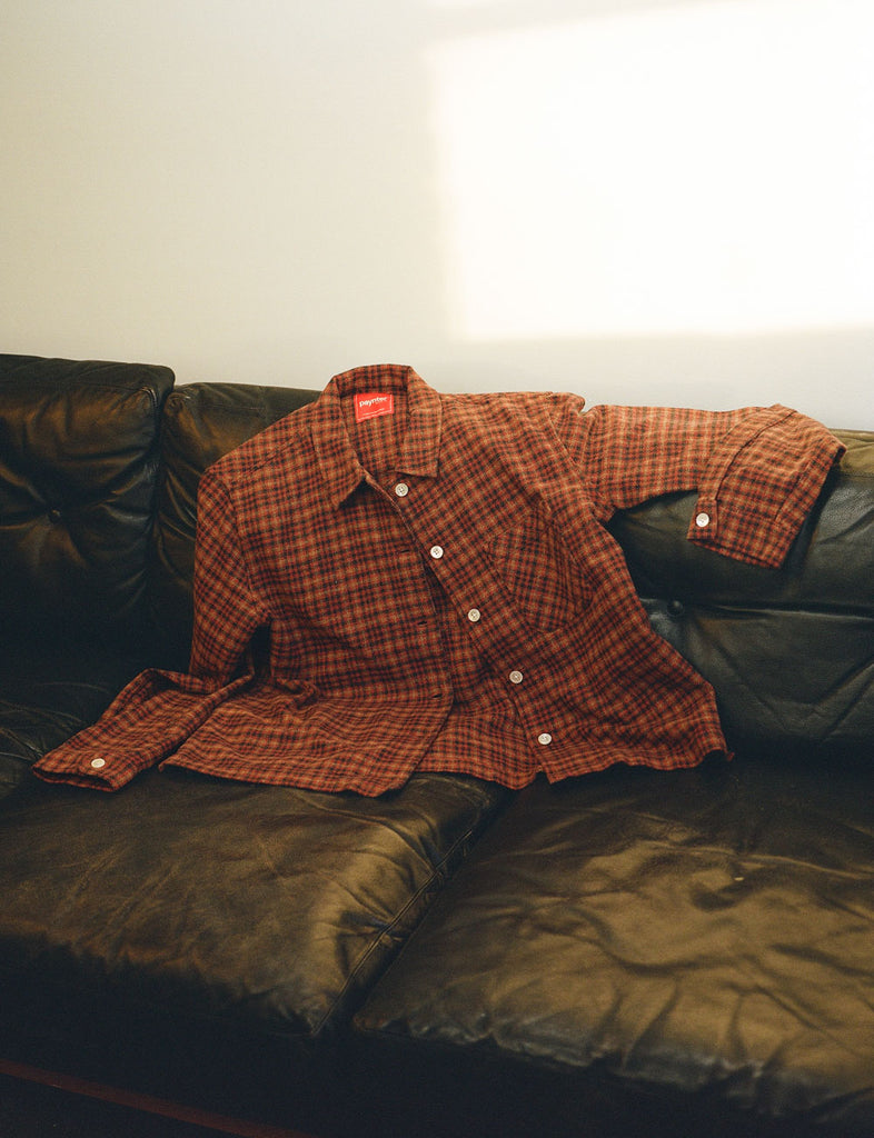 main WOMEN'S RED CHECK EASY SHIRT
