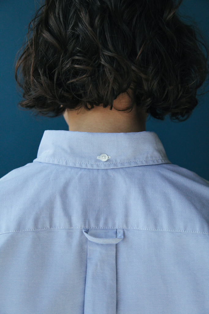 Women's Blue Oxford Button Down Shirt