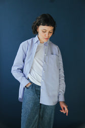 main Women's Blue Oxford Button Down Shirt